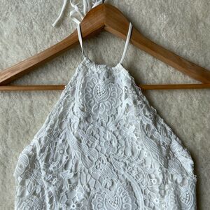 Express Lace Halter Neck Dress